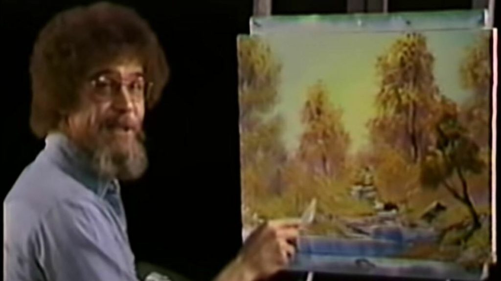 El arte de Bob Ross del primer episodio de The Joy of Painting está a la venta por 10 millones de dólares: NPR