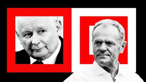 Jaroslaw Kaczynski, jefe del PiS, y Donald Tusk, líder de la Plataforma Cívica, han mantenido durante mucho tiempo una postura tajante.