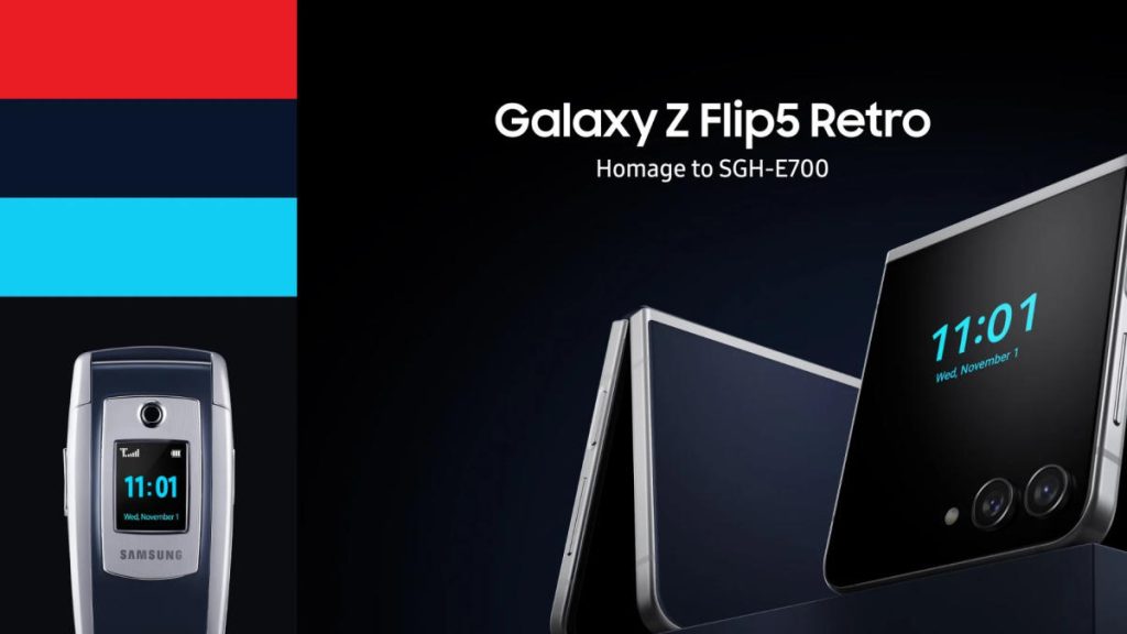 El Galaxy Z Flip5 Retro de Samsung rinde homenaje al popular SGH-E700