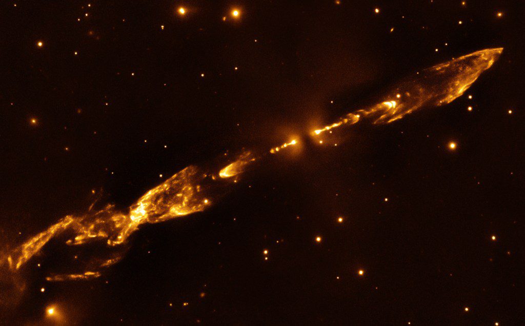 Una imagen antigua de la estrella HH212 durante su formación.
