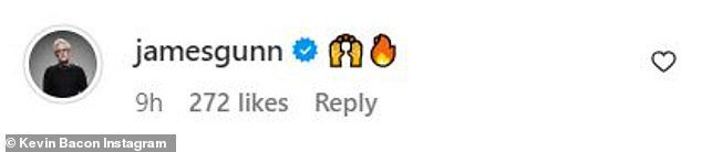 James reacciona: El director James Gunn, quien dirigió al propio Bacon en el especial navideño de Guardianes de la Galaxia, comentó con un emoji de manos levantadas y un emoji de fuego.