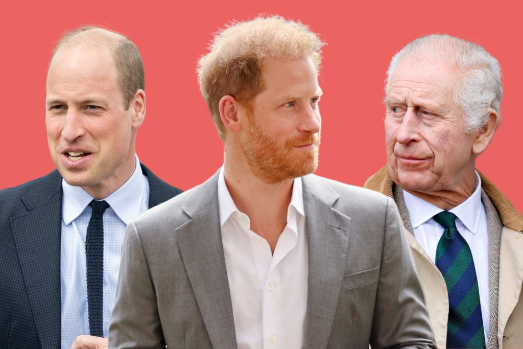 Prince Harry, William and King Charles