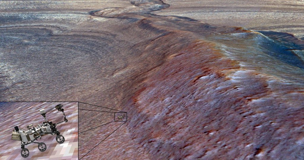 El Mars Rover de la NASA sigue el camino de lo que parece ser un río antiguo