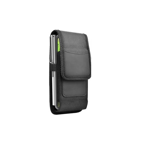 Black Funda movil cinturon, Bolso tactico, uso universal para todos los teléfonos móviles, Nylon reforzado, tamaño XL